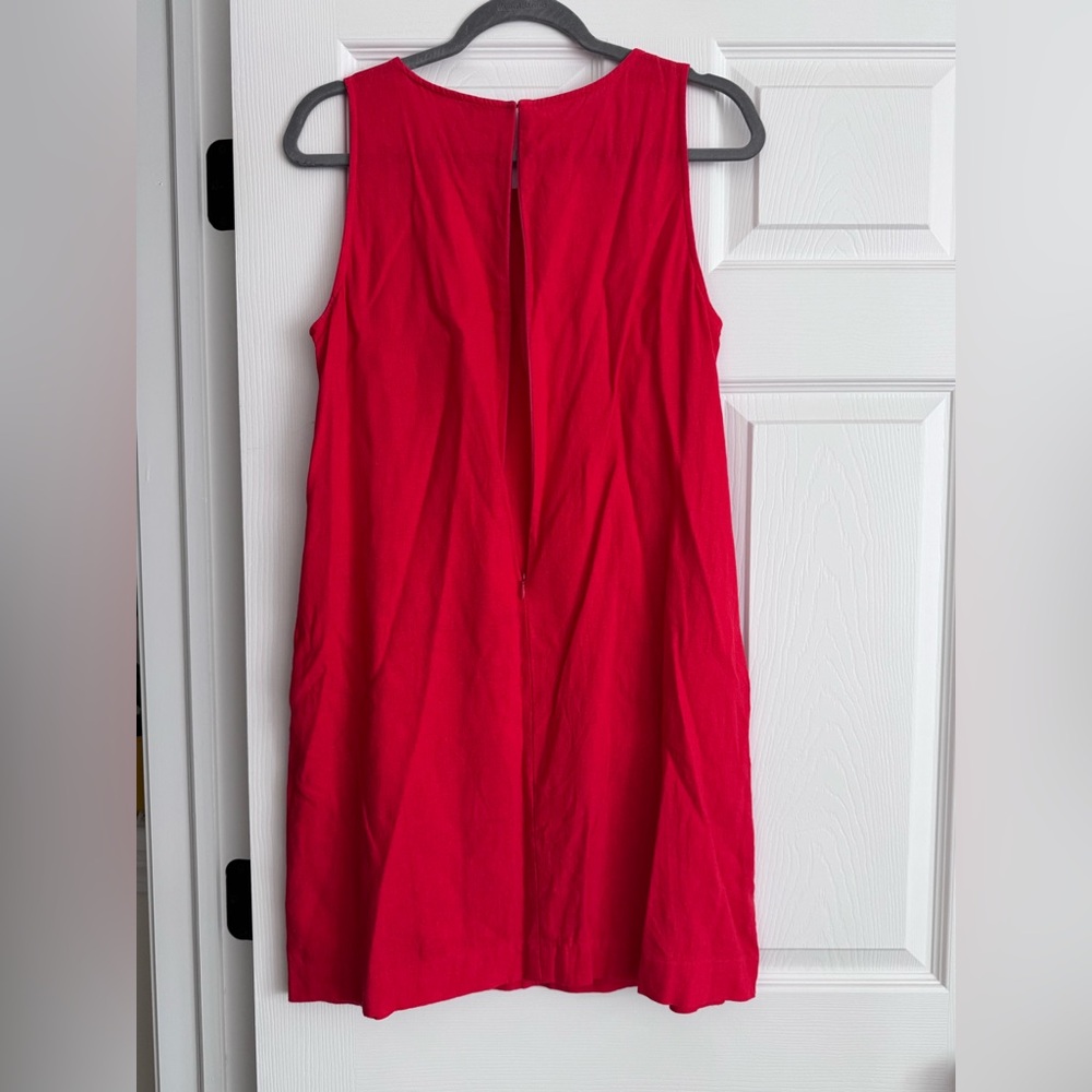 J.Crew Linen blend dress with pockets!